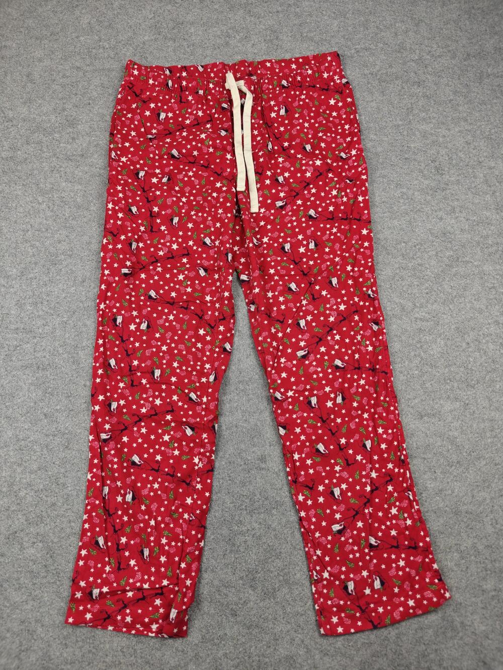 Vineyard Vines Pajama Pants Womens Large Red Christmas Graphic Print Lounge